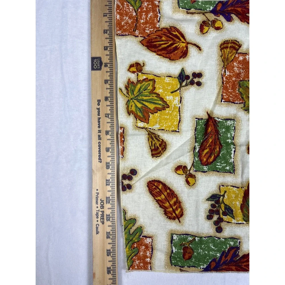 Autumn Harvest Fall Leaves Acorns Berries Fabric Napkin Table Linen‎ 13x16